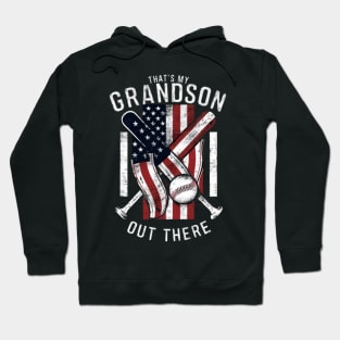 That's My Grandson Out There Baseball and Softball Grandma Gift Hoodie